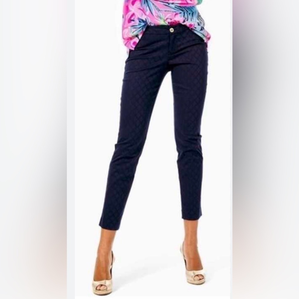 Lilly Pulitzer Navy Quilted Pants